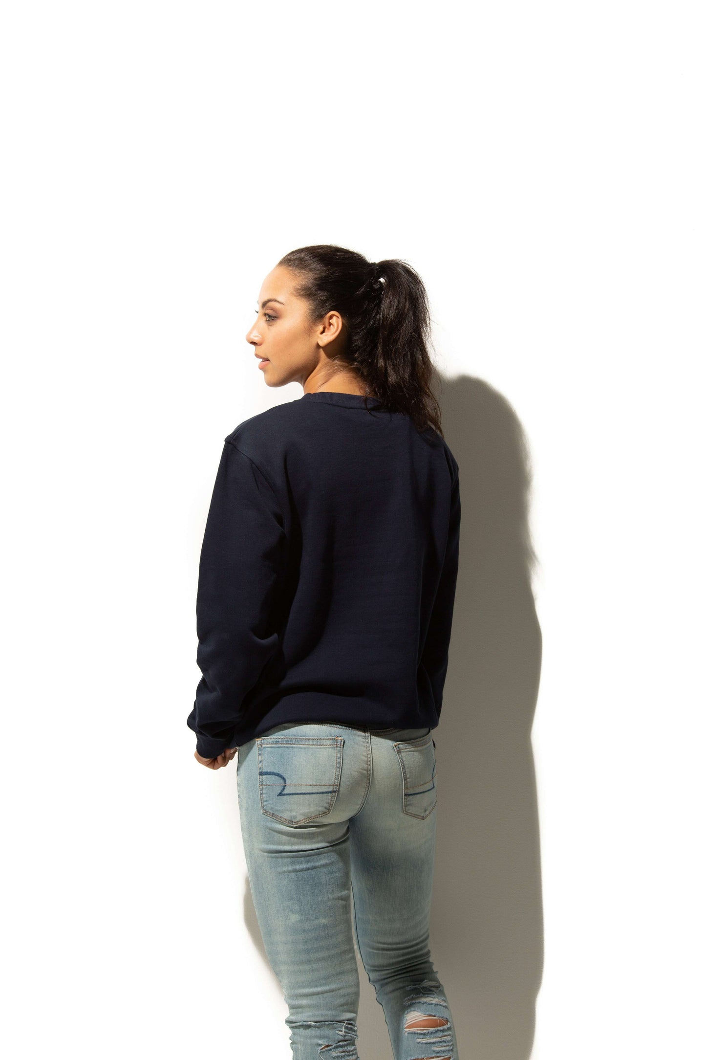 Crewnecks-HERO-1020 Unisex Blank Crewneck Sweatshirt - Navy Blue-torontoscreenprinting.ca