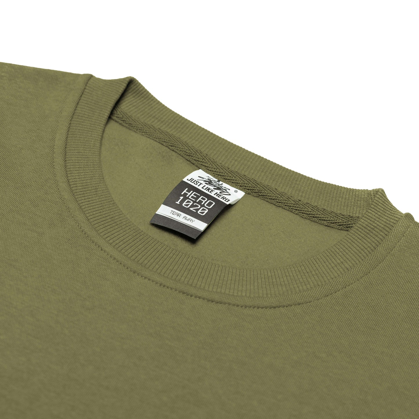 Crewnecks-HERO-1020 Unisex Blank Crewneck Sweatshirt - Olive-torontoscreenprinting.ca