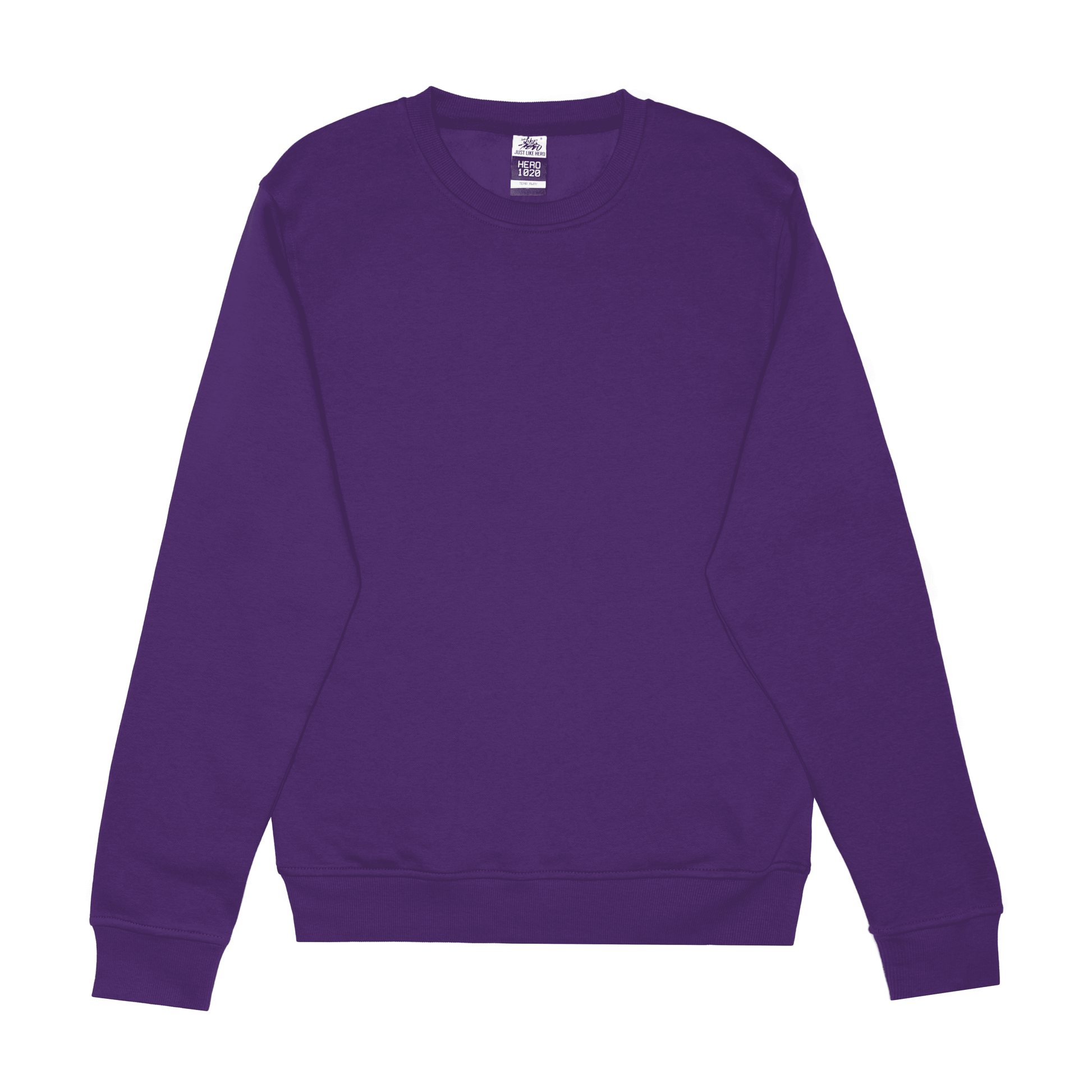 Crewnecks-HERO-1020 Unisex Blank Crewneck Sweatshirt - Purple-torontoscreenprinting.ca