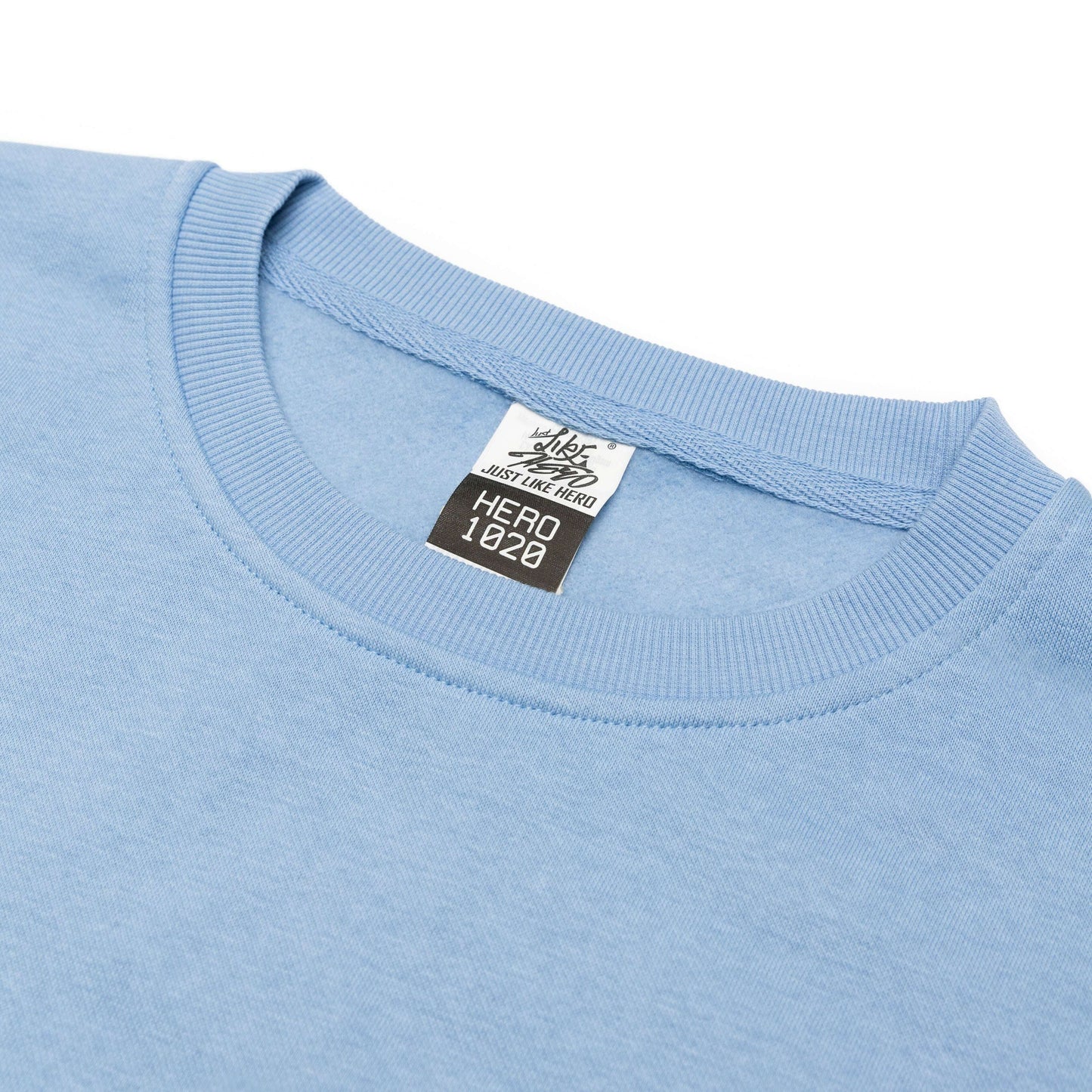 Crewnecks-HERO-1020 Unisex Blank Crewneck Sweatshirt - Sky Blue-torontoscreenprinting.ca