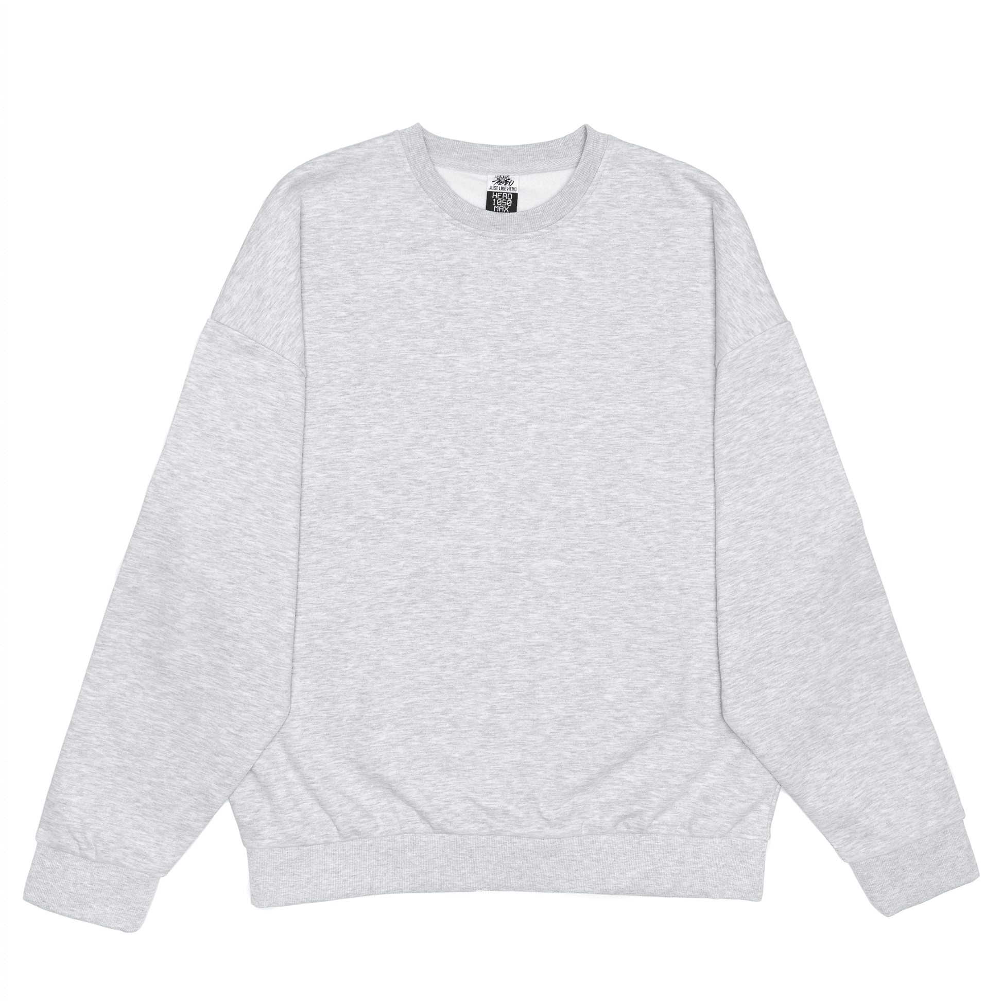 Crewnecks-HERO-1050 MAX Unisex Blank Crewneck Sweatshirt - Ash Heather-torontoscreenprinting.ca