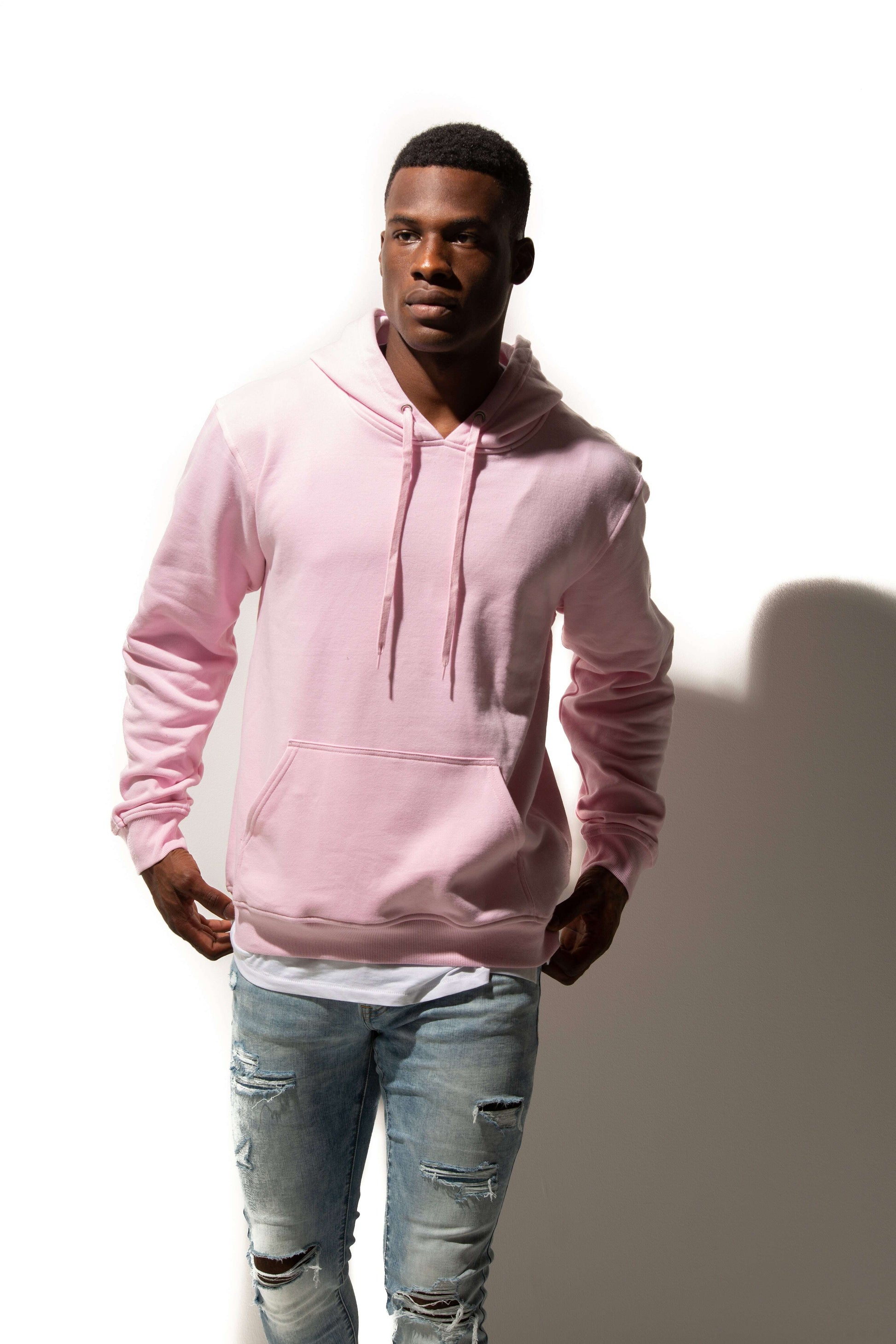 Hoodie-HERO-2020 Unisex Blank Hoodie - Pink-torontoscreenprinting.ca