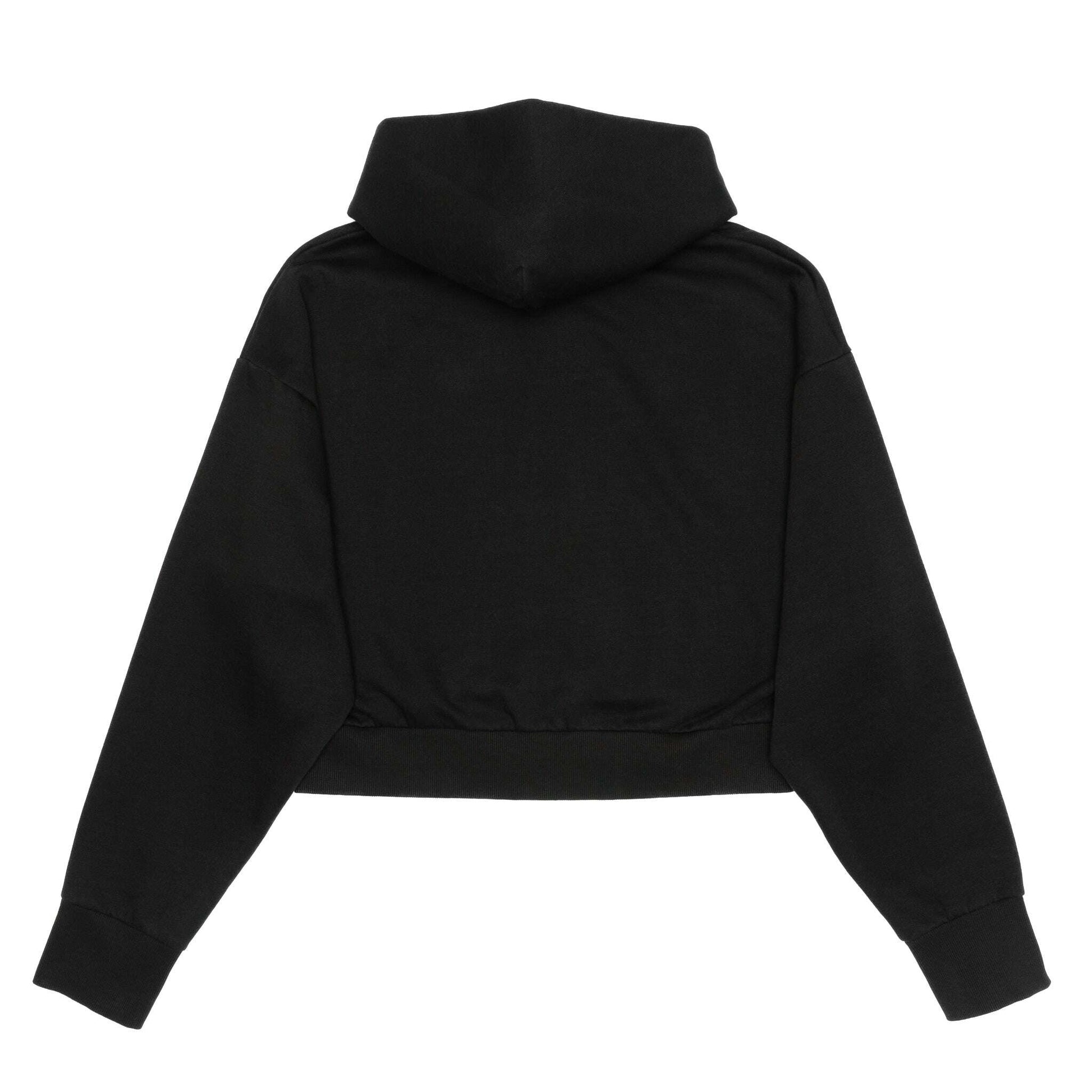 Hoodie-HERO-2120C Cropped Drop Shoulder Pullover Hoodie - Black-torontoscreenprinting.ca