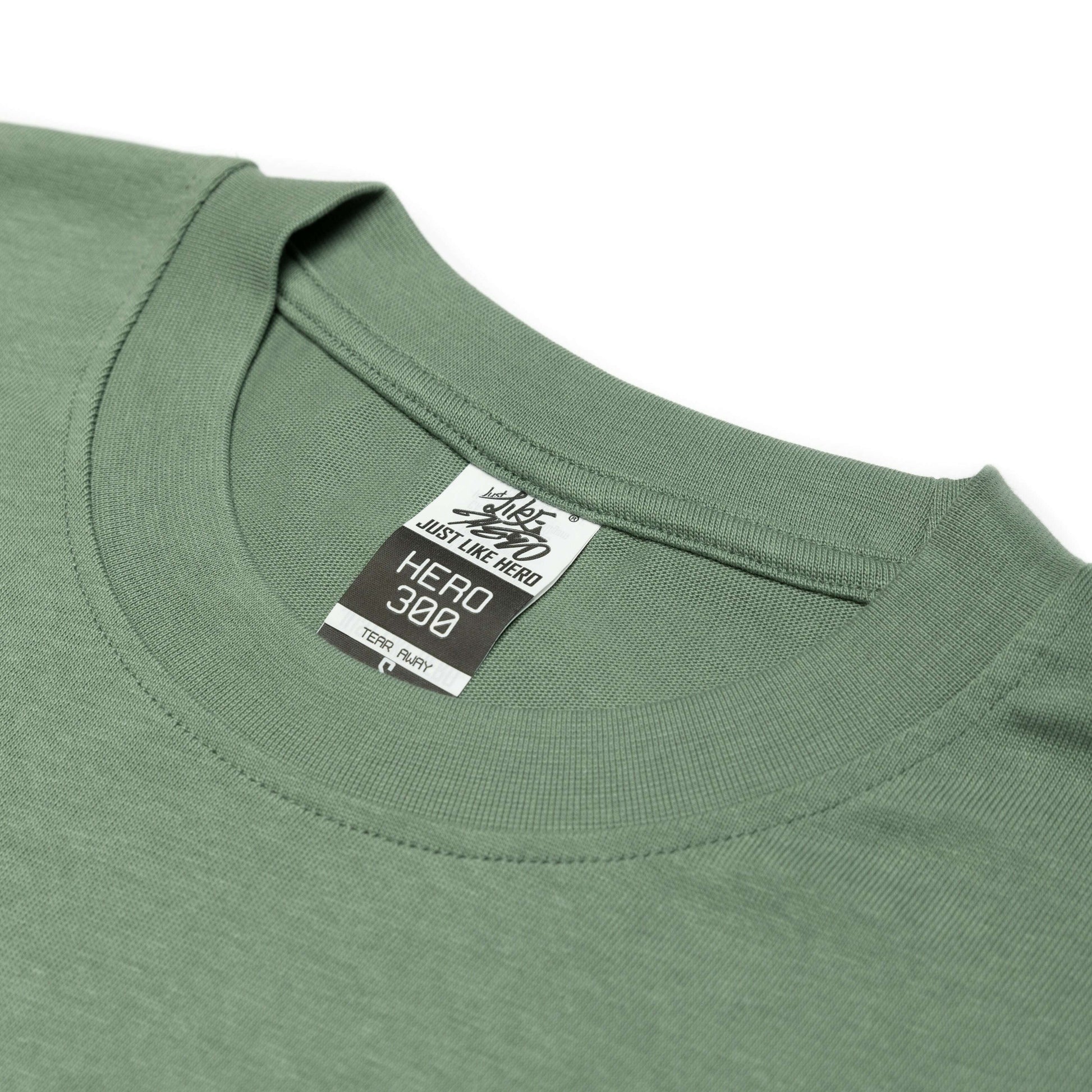 Crewnecks-HERO-300 Unisex Super Heavy Oversized Tee - Dusty Green-torontoscreenprinting.ca