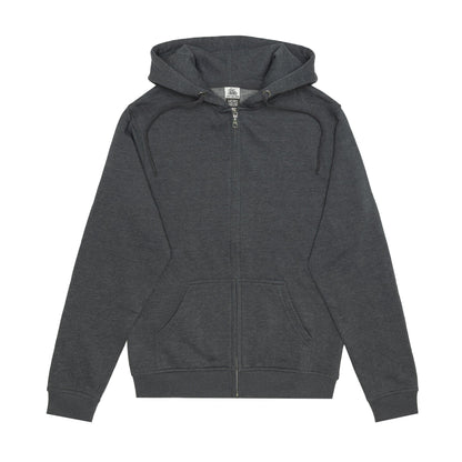 HERO-3020 Unisex Full Zip Hoodie - Dark Heather - Full-Zip