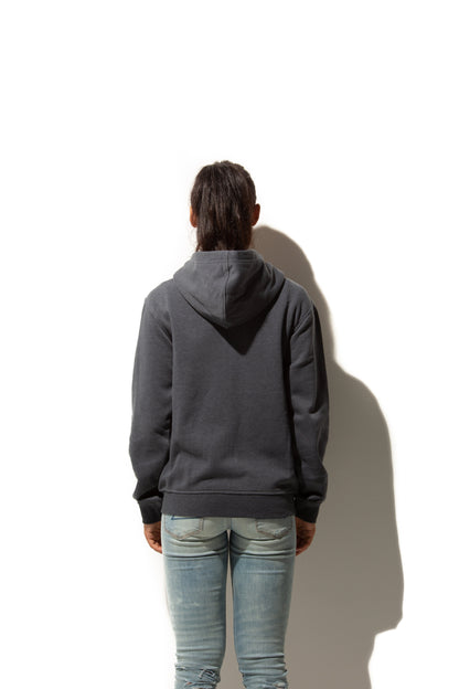 HERO-3020 Unisex Full Zip Hoodie - Dark Heather - Full-Zip