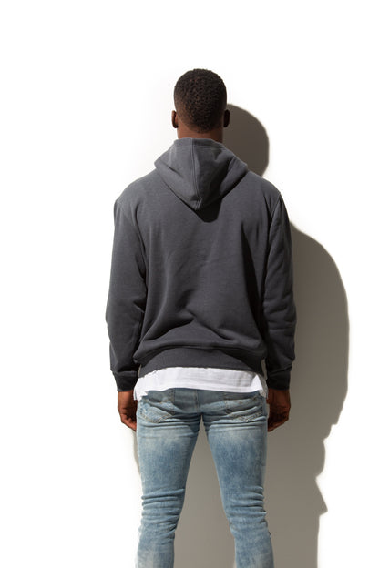 HERO-3020 Unisex Full Zip Hoodie - Dark Heather - Full-Zip