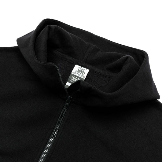 HERO-4220 Unisex Drop Shoulder Scuba 1/2 Zip Hoodie - Black