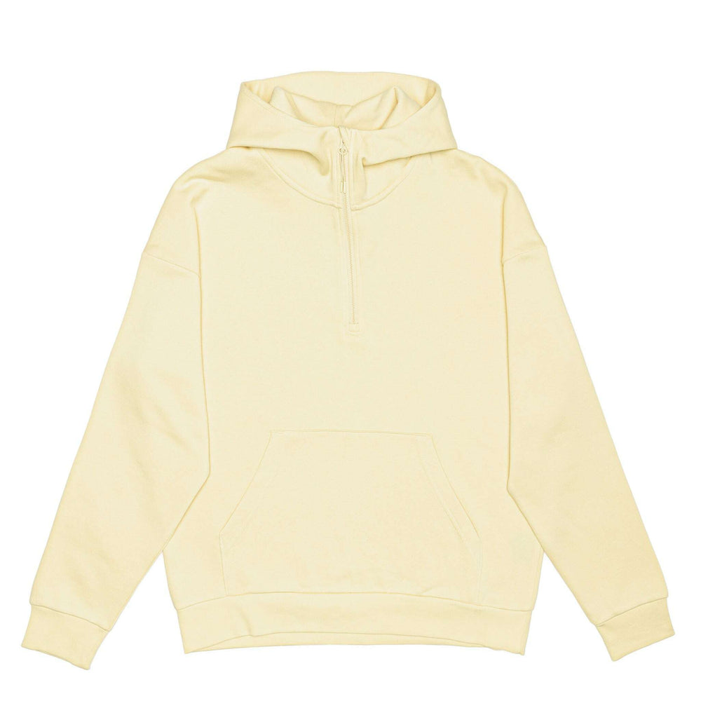 HERO-4220 Unisex Drop Shoulder Scuba 1/2 Zip Hoodie - Ivory
