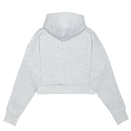 HERO-4220C Cropped Drop Shoulder Scuba 1/2 Zip Hoodie - Ash Heather