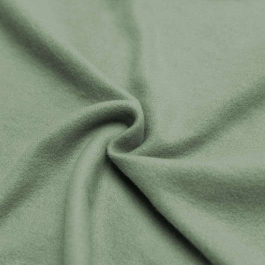 HERO-4220C Cropped Drop Shoulder Scuba 1/2 Zip Hoodie - Dusty Green