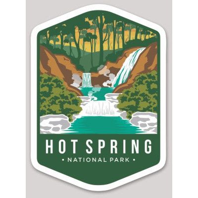 Hot Springs National Park Die Cut Sticker Large - sticker