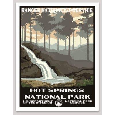 Hot Springs National Park WPA Sticker Large - sticker