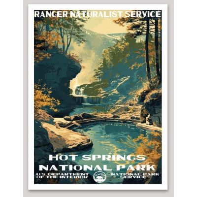 Hot Springs National Park WPA Sticker Large - sticker