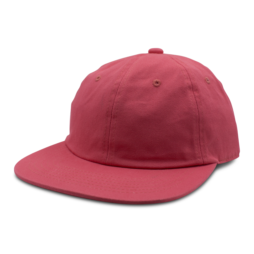 GN-1004SB - Washed Cotton Flat Bill Cap - Hot Pink / One Size - CAPS