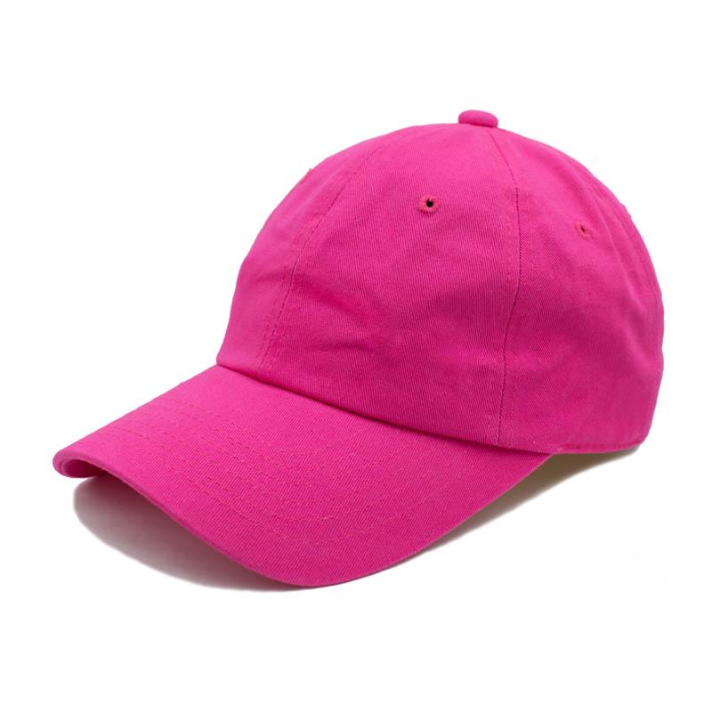 GN-1004 - Washed Cotton Dad Cap - Hot Pink / One size - CAPS