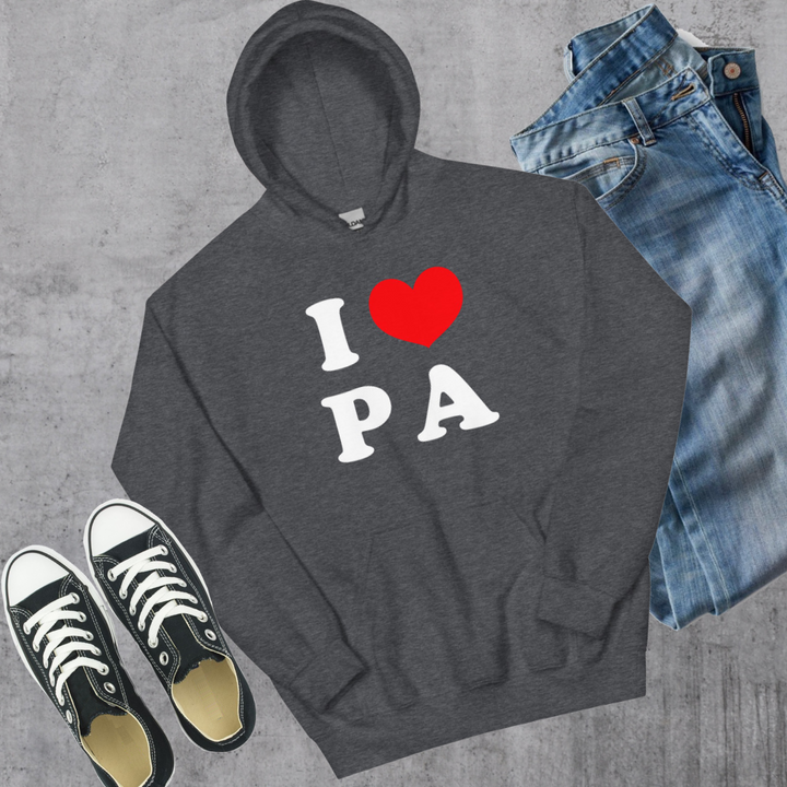 I <3 PA Hoodie - Dark Heather / S