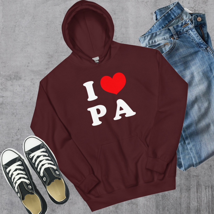 I <3 PA Hoodie - Maroon / S