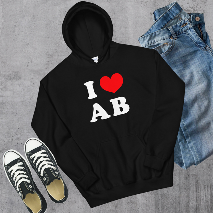 I ❤️ AB Hoodie - Black / S