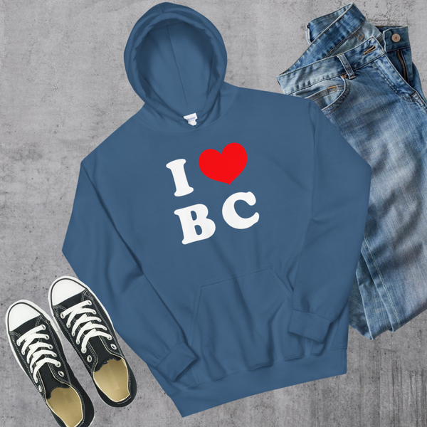 I ❤️ BC Hoodie - Indigo Blue / S