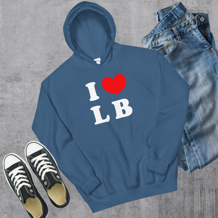 I ❤️ LB Hoodie - Indigo Blue / S