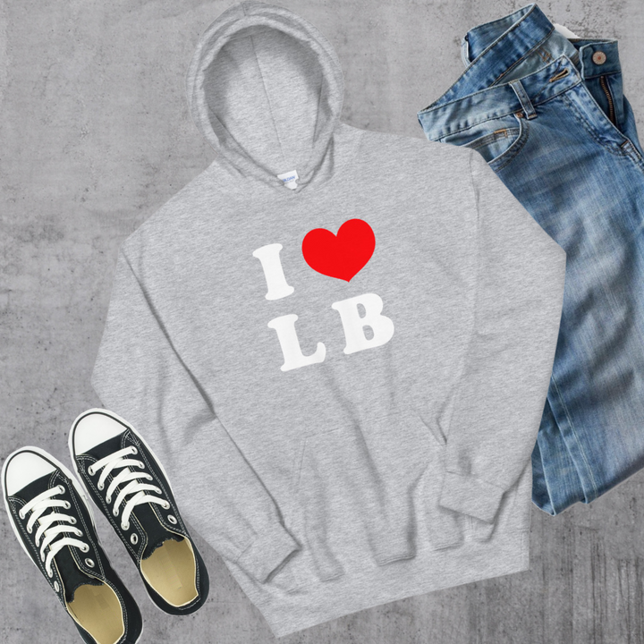 I ❤️ LB Hoodie - Sport Grey / S