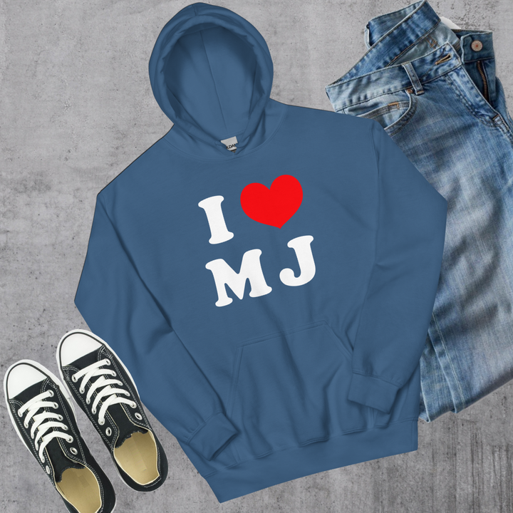 I ❤️ MJ Hoodie - Indigo Blue / S