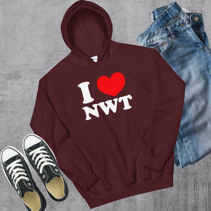 I ❤️ NWT Hoodie - Maroon / S