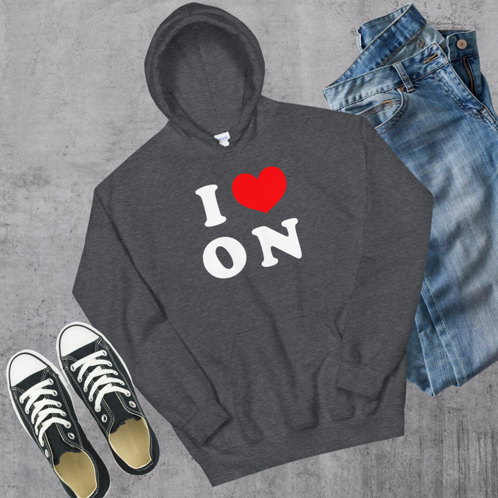 I ❤️ ON Hoodie - Dark Heather / S