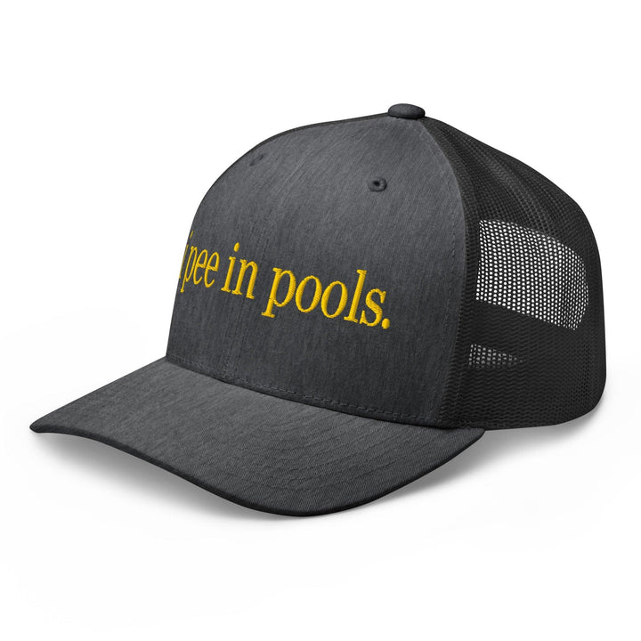 I Pee in Pools Embroidered Mesh Trucker Hat