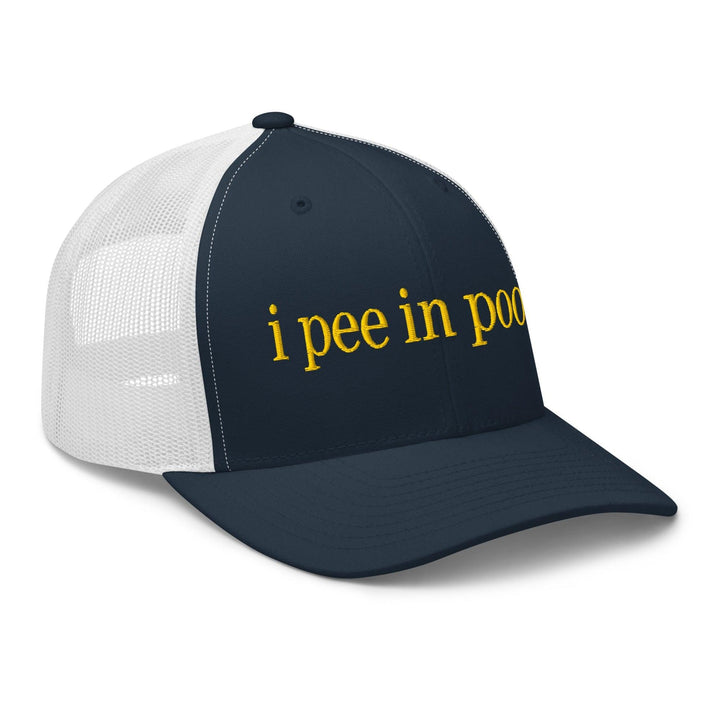 I Pee in Pools Embroidered Mesh Trucker Hat