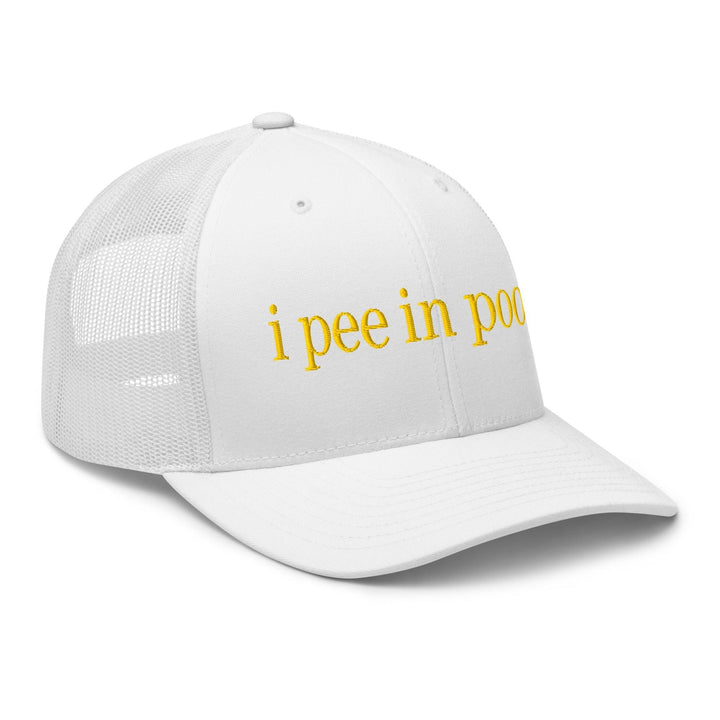 I Pee in Pools Embroidered Mesh Trucker Hat