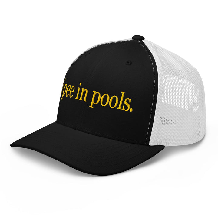 I Pee in Pools Embroidered Mesh Trucker Hat