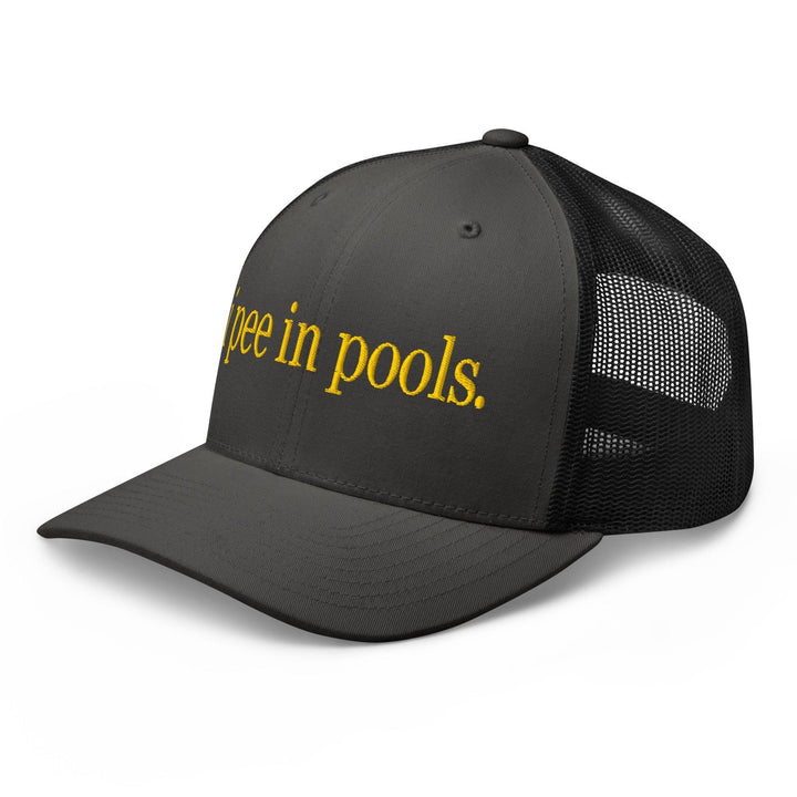 I Pee in Pools Embroidered Mesh Trucker Hat