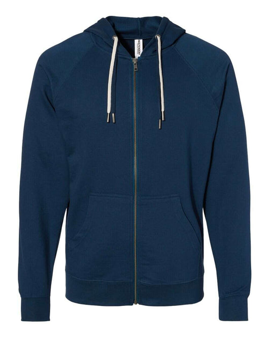 Icon Lightweight Loopback Terry Full-Zip Hooded Sweatshirt SS1000Z - Indigo / XS - Full-Zip Hoodie