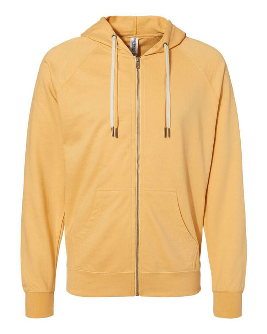 Icon Lightweight Loopback Terry Full-Zip Hooded Sweatshirt SS1000Z - Harvest Gold / XS - Full-Zip Hoodie