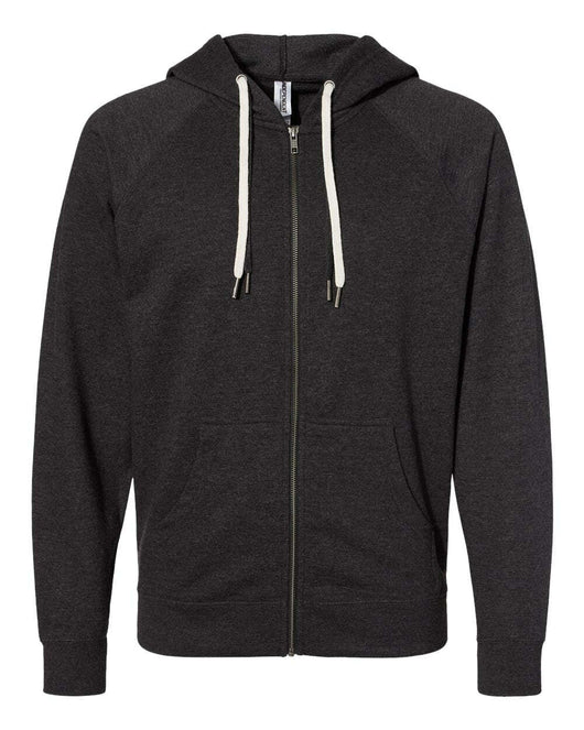 Icon Lightweight Loopback Terry Full-Zip Hooded Sweatshirt SS1000Z - Black / XS - Full-Zip Hoodie