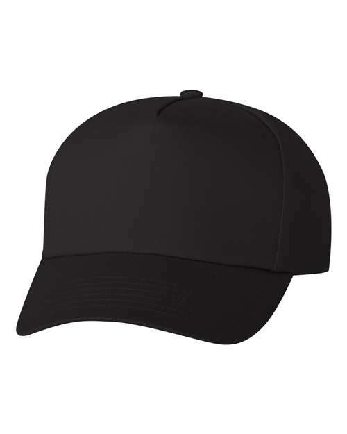 Ignite your brand with custom apparel live screen printing toronto five panel cap ca100 - Black / Adjustable