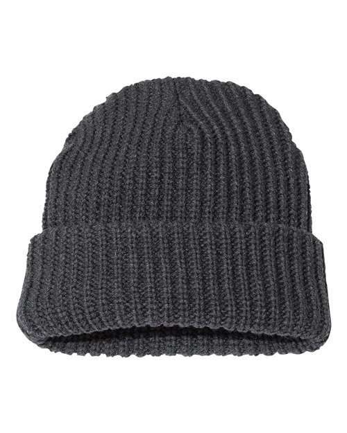 Ignite your brand: sp90 chunky beanie for custom apparel screen printing toronto - Charcoal / Single Unit - BEANIES