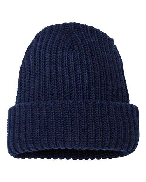 Ignite your brand: sp90 chunky beanie for custom apparel screen printing toronto - Navy / Single Unit - BEANIES