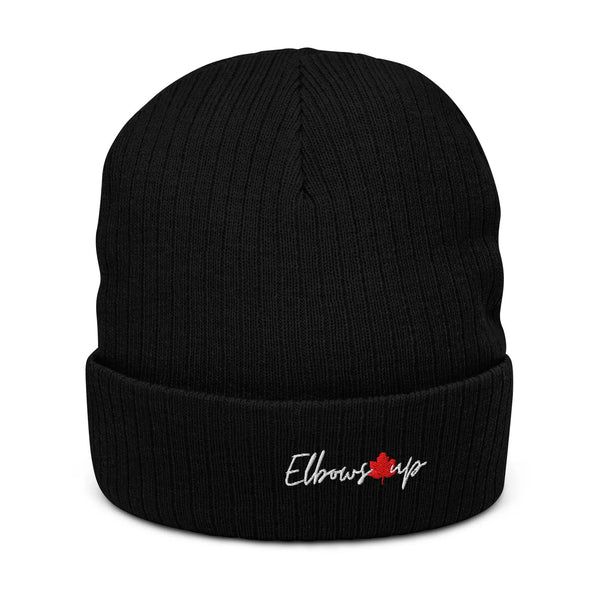 Elbows Up Beanie with Flip-Up Cuff