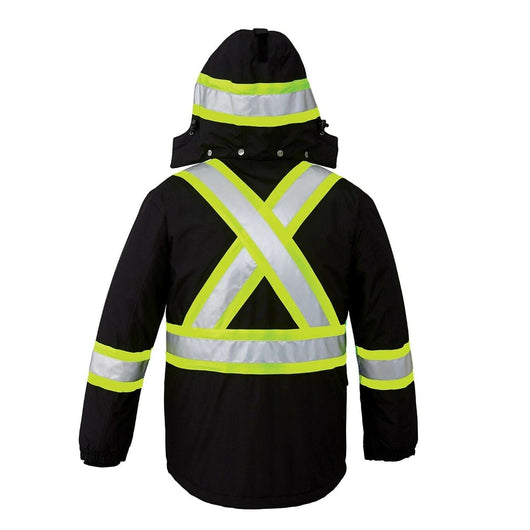 Illuminate: custom apparel hi-vis jacket for screen printing. Live screen printing toronto. Code 777 - Hi-Vis Jacket