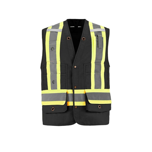 Illuminate: custom apparel hi-vis safety vest - v37 - Black / S - Hi-Vis Safety Vest