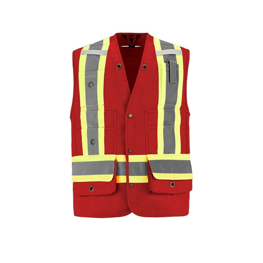Illuminate: custom apparel hi-vis safety vest - v37 - Red / S - Hi-Vis Safety Vest