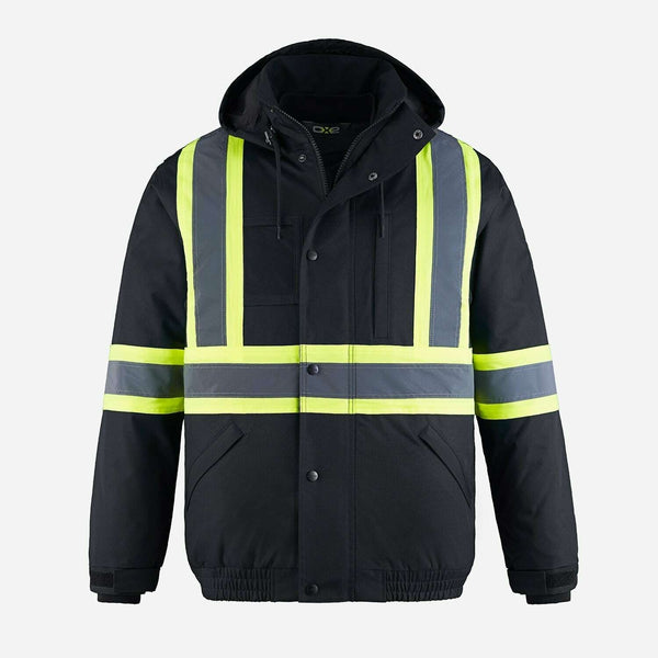 Illuminating hi-vis jacket: custom apparel available! Hvj24 - Black / S - Hi-Vis Jacket