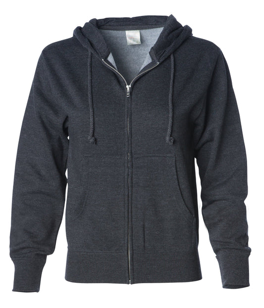 IND008Z - Zip Hooded Sweatshirt - Charcoal Heather / XS - CLOSE