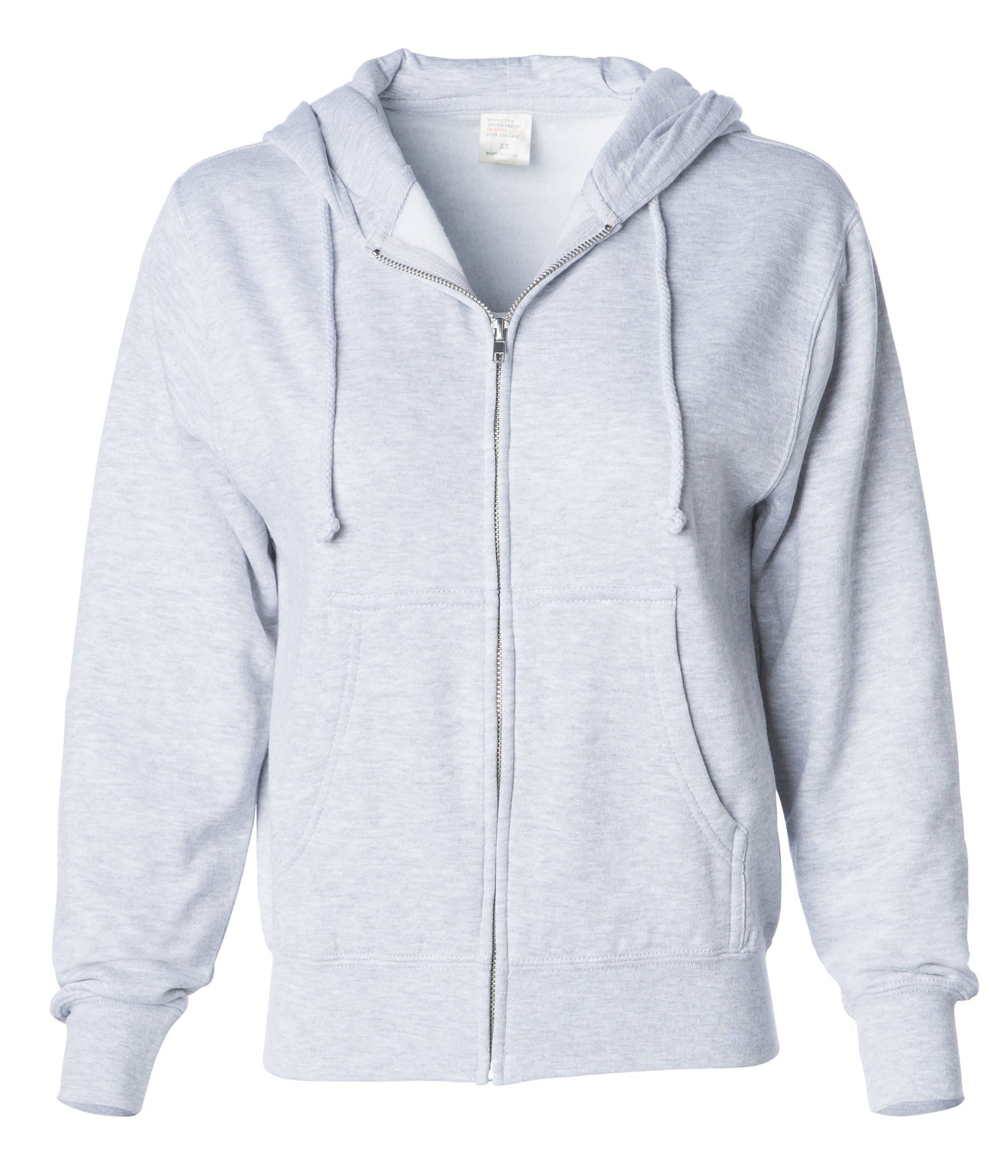IND008Z - Zip Hooded Sweatshirt - Grey Heather / XS - CLOSE