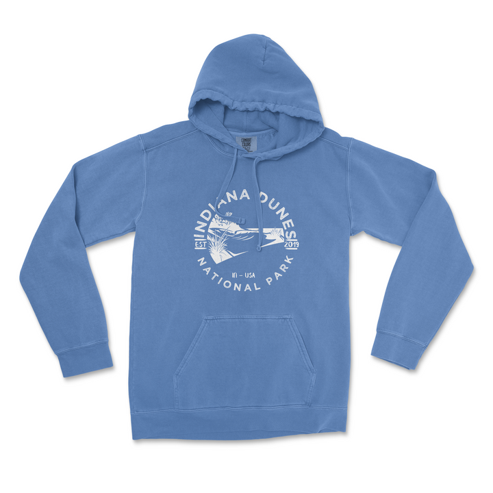 Indiana Dunes National Park Comfort Colors Hoodie - S / Flo Blue - hoodie