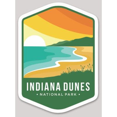 Indiana Dunes National Park Die Cut Sticker Large - sticker