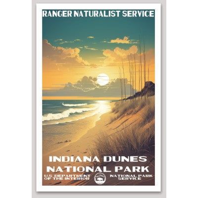 Indiana Dunes National Park WPA Sticker Large - sticker